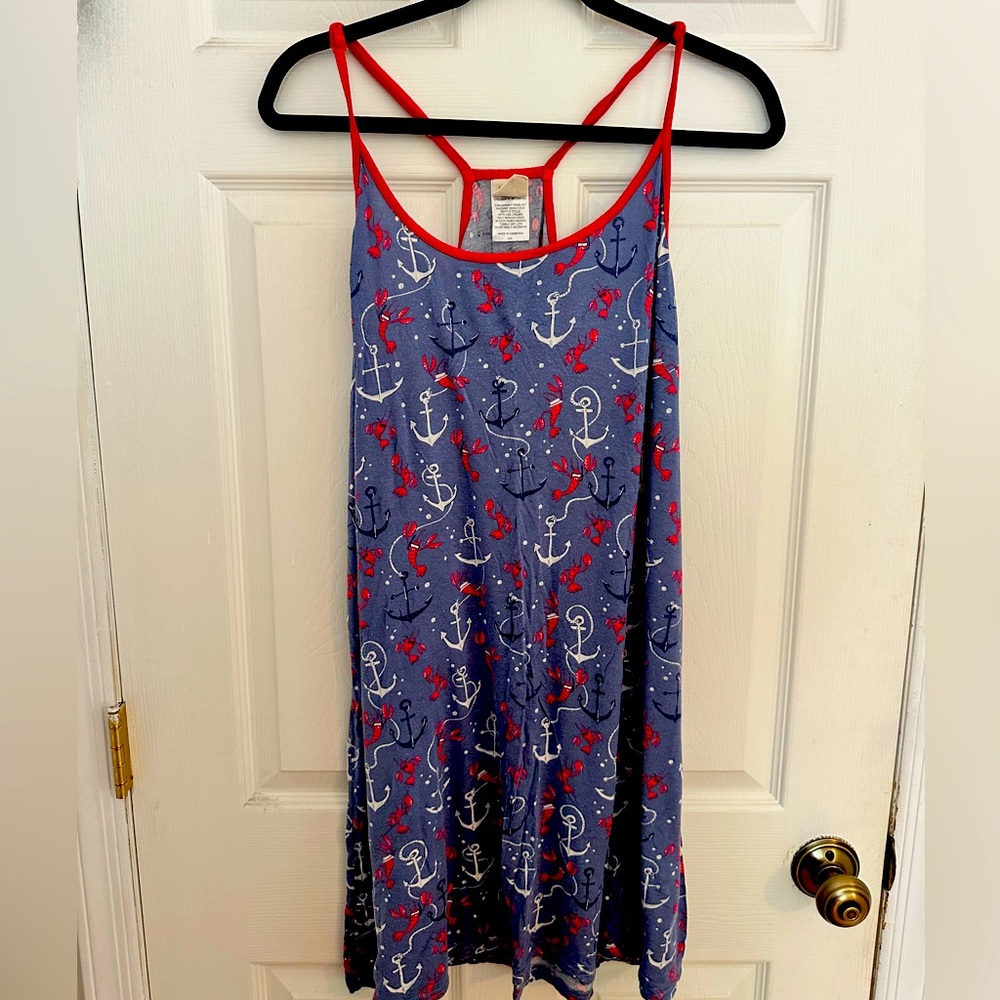 Nautical lobster print nightgown sz.xxl